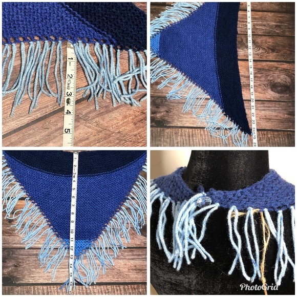 Simply Hand Knit~Triangle Scarf Cowl - Picture 7 of 8